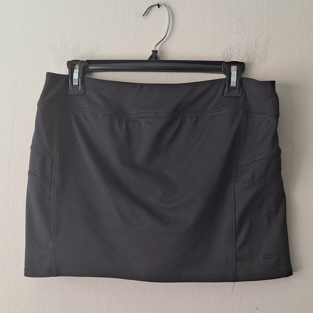 Champion Polyester Blend Black Active Skort | Skirt with under shorts - Size M